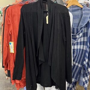 JODIFL Black Open Front Cardigan